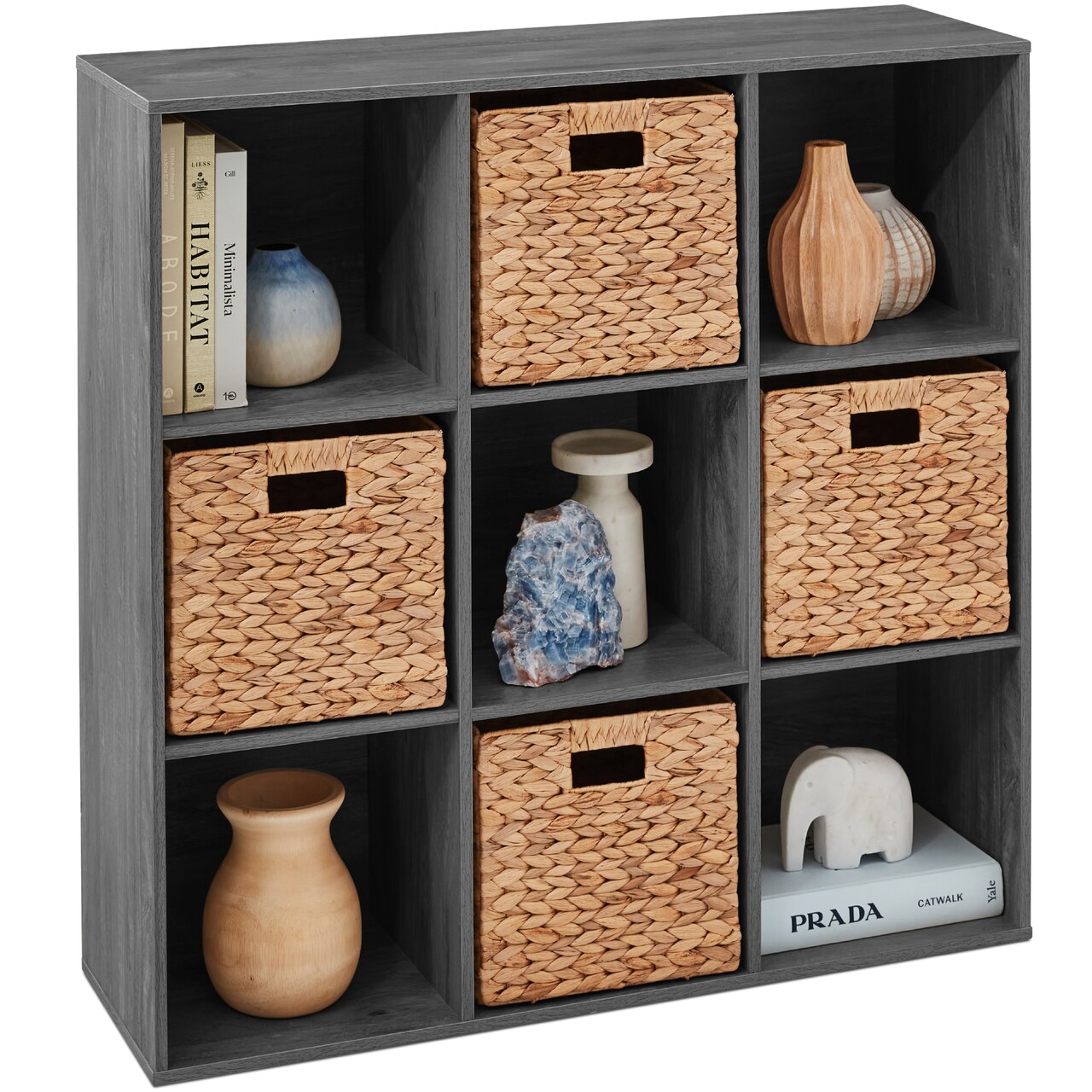 Best Choice Products 9-Cube Bookshelf, 13.5in Display Storage System, Organizer w/ Removable Back Panels